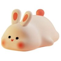 Zonto - Lámpara Nocturna De Silicona Con Diseño De Conejo - Luz Ajustable Para Niños, Decoración Y Regalo
