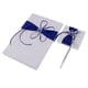 thumbnail image 1 of 3 unids set satén cristal libro de visitas pluma y soporte de la pluma boda recepción azul, 1 of 3