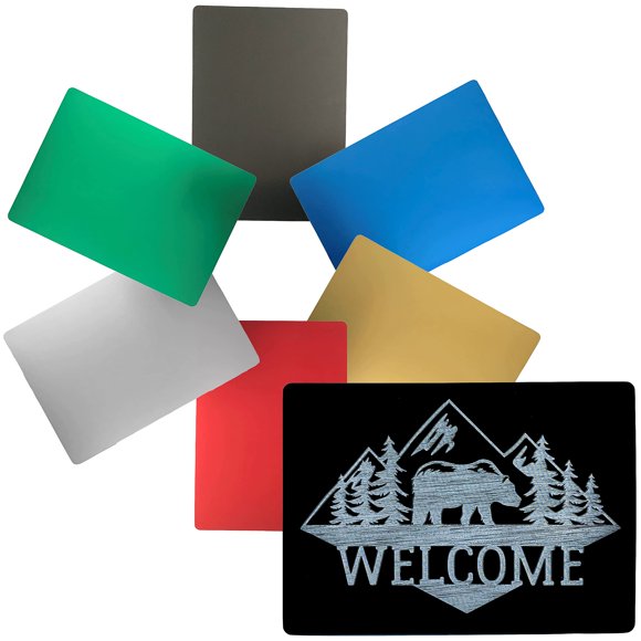 Hojas de aluminio anodizado para grabado Zoom Precision 13x18 cm (paquete de 6)