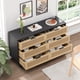 thumbnail image 1 of 51.18"6-Drawers Rattan Storage Cabinet Rattan Drawer with White Drawer Slides,for Bedroom,Living Room,Black, 1 of 3