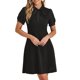 thumbnail image 1 of Vestidos Elegantes para Mujeres INSPIRE CHIC Vuelta a Clases Cuello con Lazo Manga Corta Abullonada Vestido para Trabajar S Negro, 1 of 5