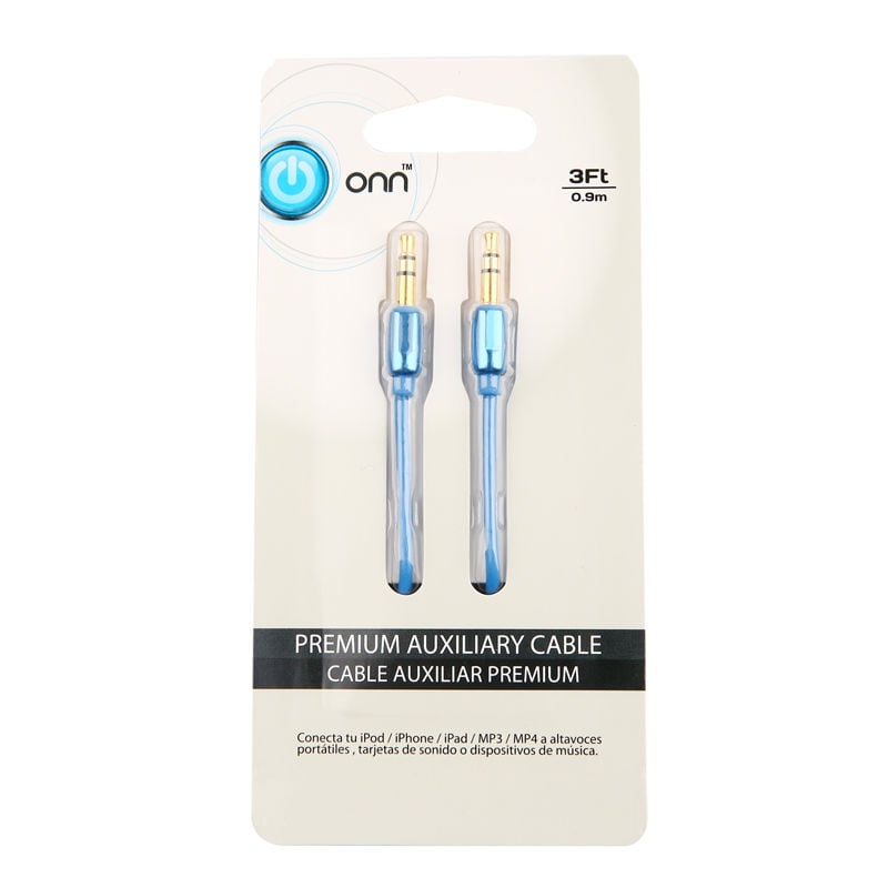 Onn - Cable Auxiliar Ona14Ta016 Azul