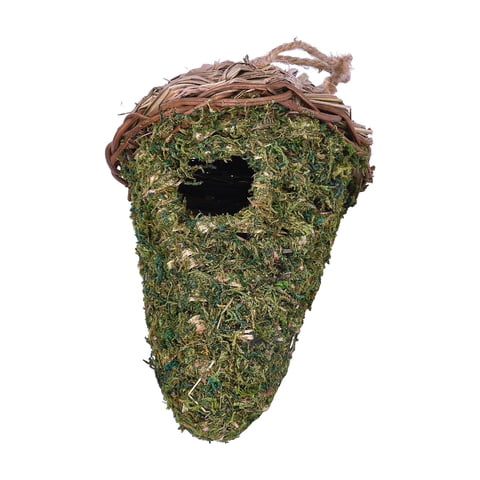 Magideal - Casa Para Pájaros, Casa Para Pájaros Tejida, Nido De Colibrí, Colgante, Refugio Tejido A Mano, Cabaña Para Pájaros Verde, Jaula Para Pájaros Par