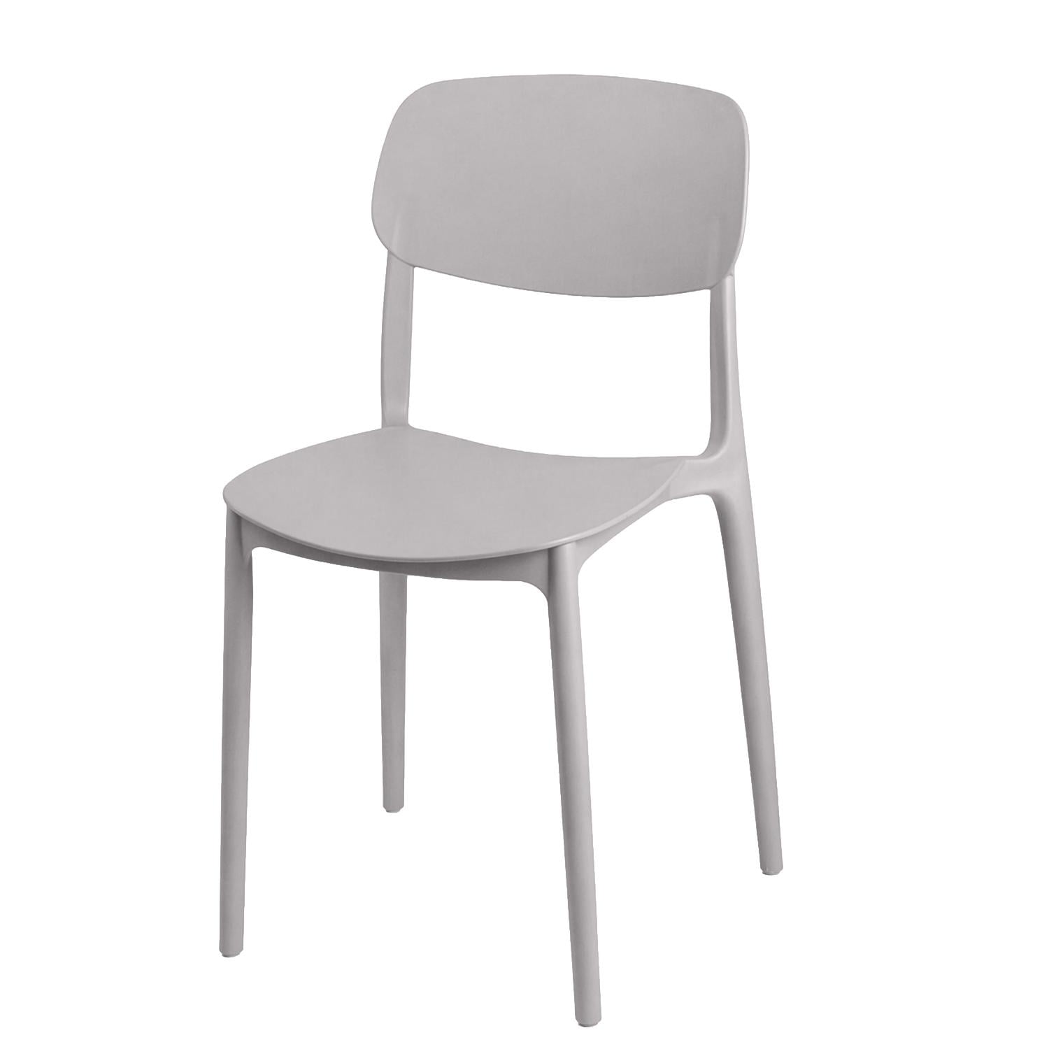 Silla Plástico Apilable Deco Estocolmo Gris Escandinavia