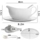 thumbnail image 2 of Qlans Gravy Boat With Ladle and Saucer, 17 Oz, Ceramic Sauce Boat, 2 of 3