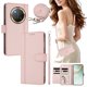 thumbnail image 2 of Funda Billetera para Honor X9C/Magic 7 Lite, Cuero Sintético con Cierre, Rosa, 2 of 6