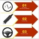 thumbnail image 4 of Housse de Volant Chauffant pour Voiture Housse de Guidon Antid rapante Noir, 4 of 5
