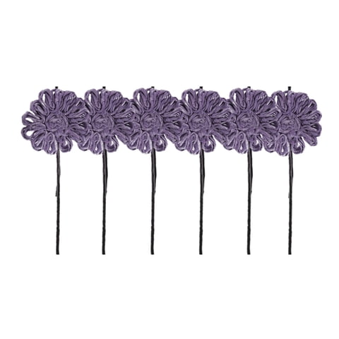Homeessentials - Flor Yute Lila 25 Cm Pack 6 Un.