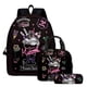 thumbnail image 1 of 3PC-SET Printing Peripheral Sanrio Kuromi Backpack Student School Bag Pencil Case Bag Mochila Boys Girls Anime kawaii Cartoon, 1 of 3
