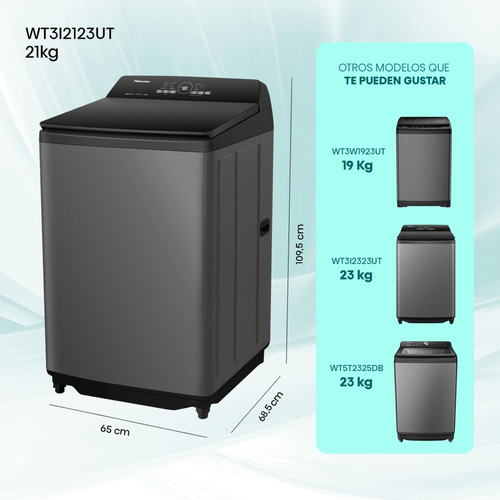 Hisense WT3I2123UT 21 kg Titanium Grey, foto 12