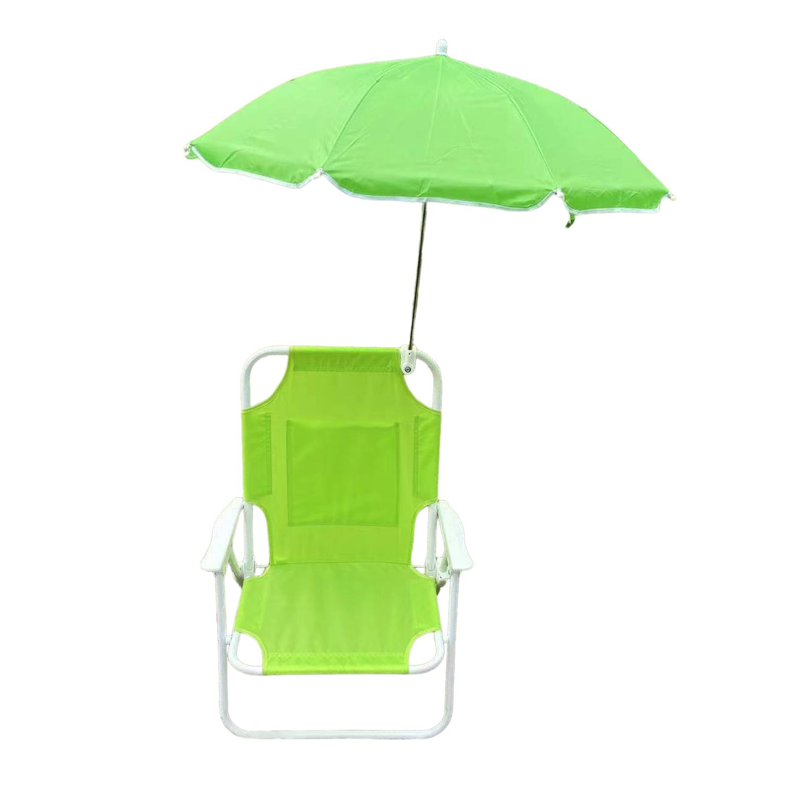 Magideal - Silla Para Niños Al Aire Libre, Silla De Picnic Para Acampar Con Sombrilla, Silla De Playa Liviana, Silla Plegable Portátil Para Patio, Picnic, Jardín Verde