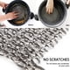 thumbnail image 4 of Limpiador de hierro fundido, depurador, depurador de 7" x 7" de acero inoxidable, limpiador de sartenes de cadena para hierro fundido, hornos holandeses precurados, sartenes para wafleras, 4 of 6