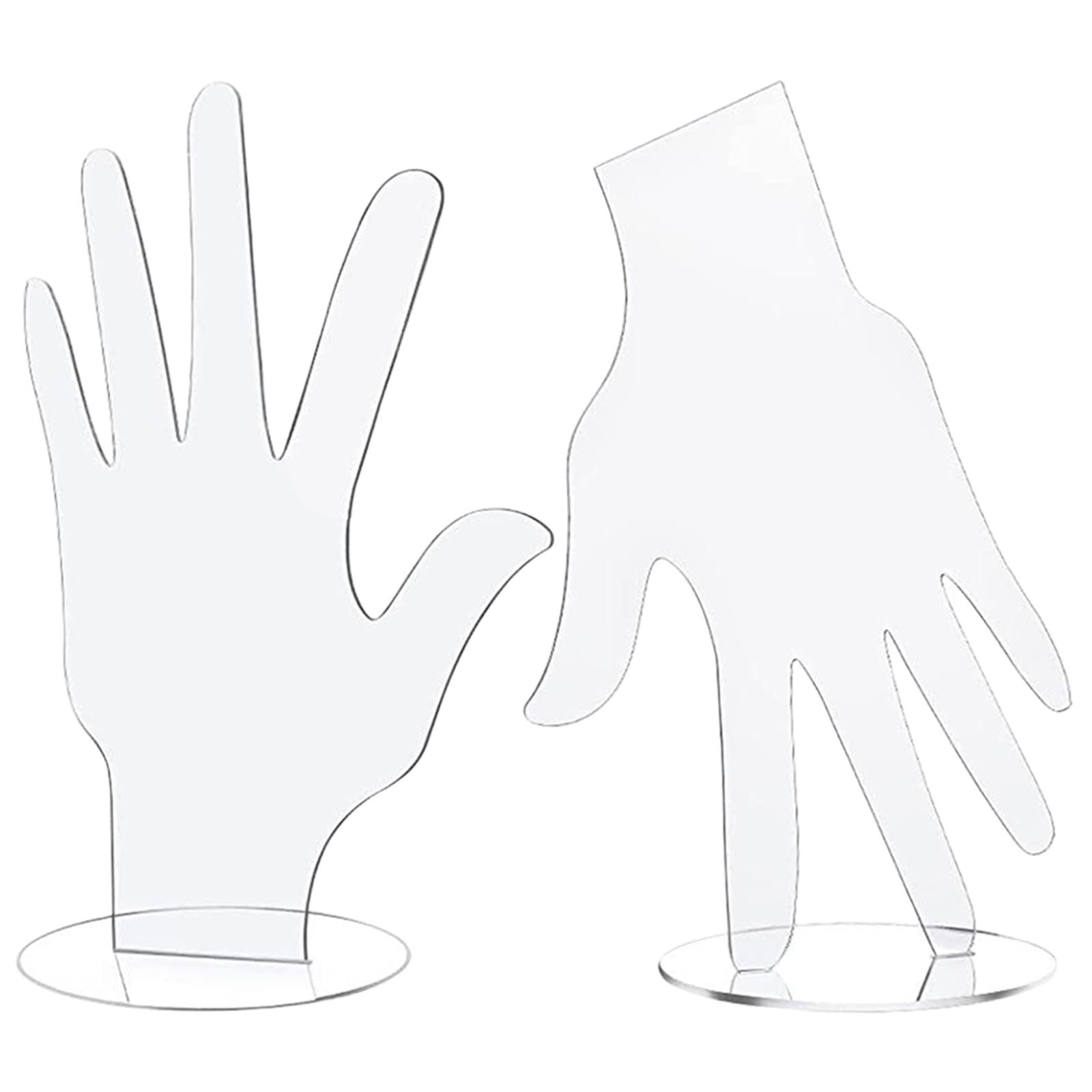Ioensy - Soporte De Exhibición De Joyería De Mano De Maniquí Soporte De Acrílico Para Anillo Pulsera Tienda 2 Piezas