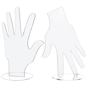 Ioensy - Soporte De Exhibición De Joyería De Mano De Maniquí Soporte De Acrílico Para Anillo Pulsera Tienda 2 Piezas