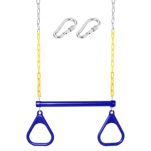 Anillos con forma de trapecio con cadenas de 48 cm para columpios para niños