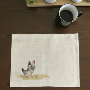 Wyj Hogar - Set 6 Individuales 35X45 De Lino Tela Repelente Al Agua Y Antimanchas Mod10