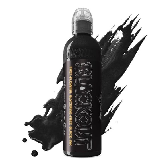 Tinta de tatuaje mundialmente famosa Blackout Black ultrafina vegana