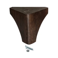 Rosen - Pata Para Cama Europea. Tipo L Ancho 16.5 Cm Color Roble Oscuro