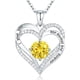 thumbnail image 1 of Collar colgante de amor de amor con piedra de nacimiento Zirconia, regalo de joyería de las mujeres para la Navidad, cumpleaños, aniversario, 1 of 5