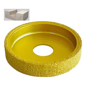 Genérica - Disco Diamantado Borde Recto 75Mm Para Pulido Piedra 15Mm - Dorado