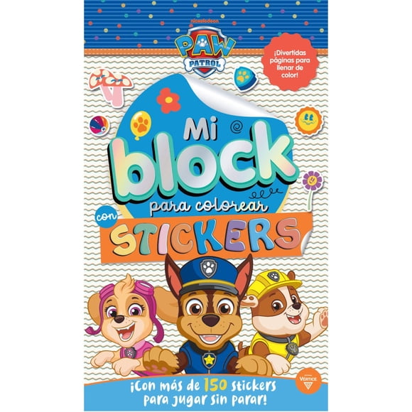 Block de stickers para colorear paw patrol