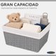 thumbnail image 3 of Pack 2 Canastos Cestas Organizadoras Carry All  Estilo Ratán Gris M, 3 of 6