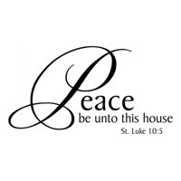 Rienda Libre Graphics - Decomural Peace Be Unto This House Bible Verse Ws-15137