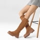 thumbnail image 2 of Botas Largas Mujer Casual Moda Gamuza Plataforma Weide HX511, 2 of 9