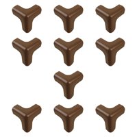 Bothyi - 10 Piezas Protectores De Esquinas Cojines De Esquina Protectores De Bordes Para Escritorio De Oficina Hogar Marrón