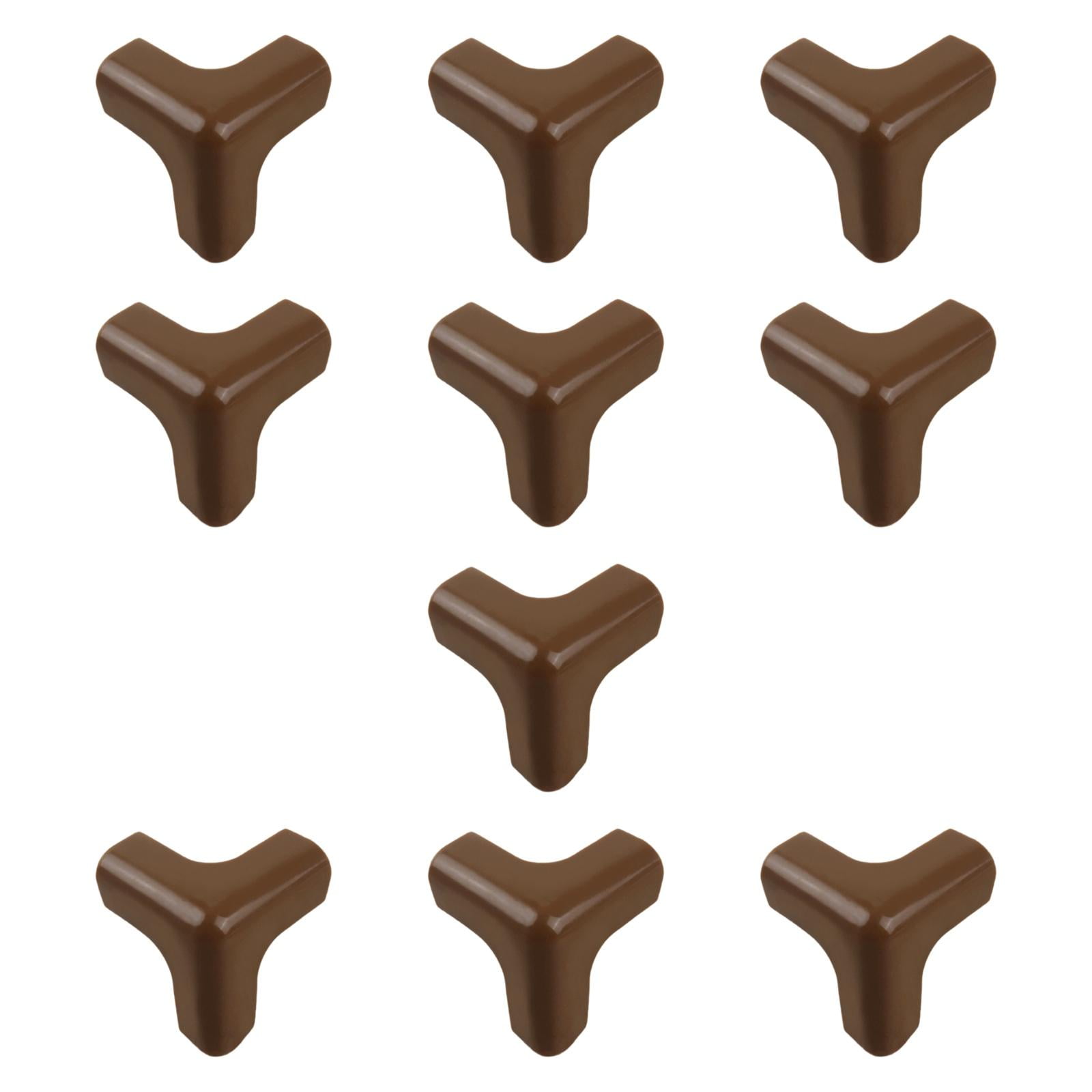 Bothyi - 10 Piezas Protectores De Esquinas Cojines De Esquina Protectores De Bordes Para Escritorio De Oficina Hogar Marrón