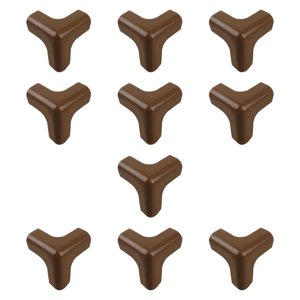 Bothyi - 10 Piezas Protectores De Esquinas Cojines De Esquina Protectores De Bordes Para Escritorio De Oficina Hogar Marrón