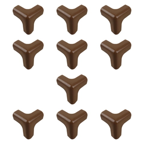 Bothyi - 10 Piezas Protectores De Esquinas Cojines De Esquina Protectores De Bordes Para Escritorio De Oficina Hogar Marrón