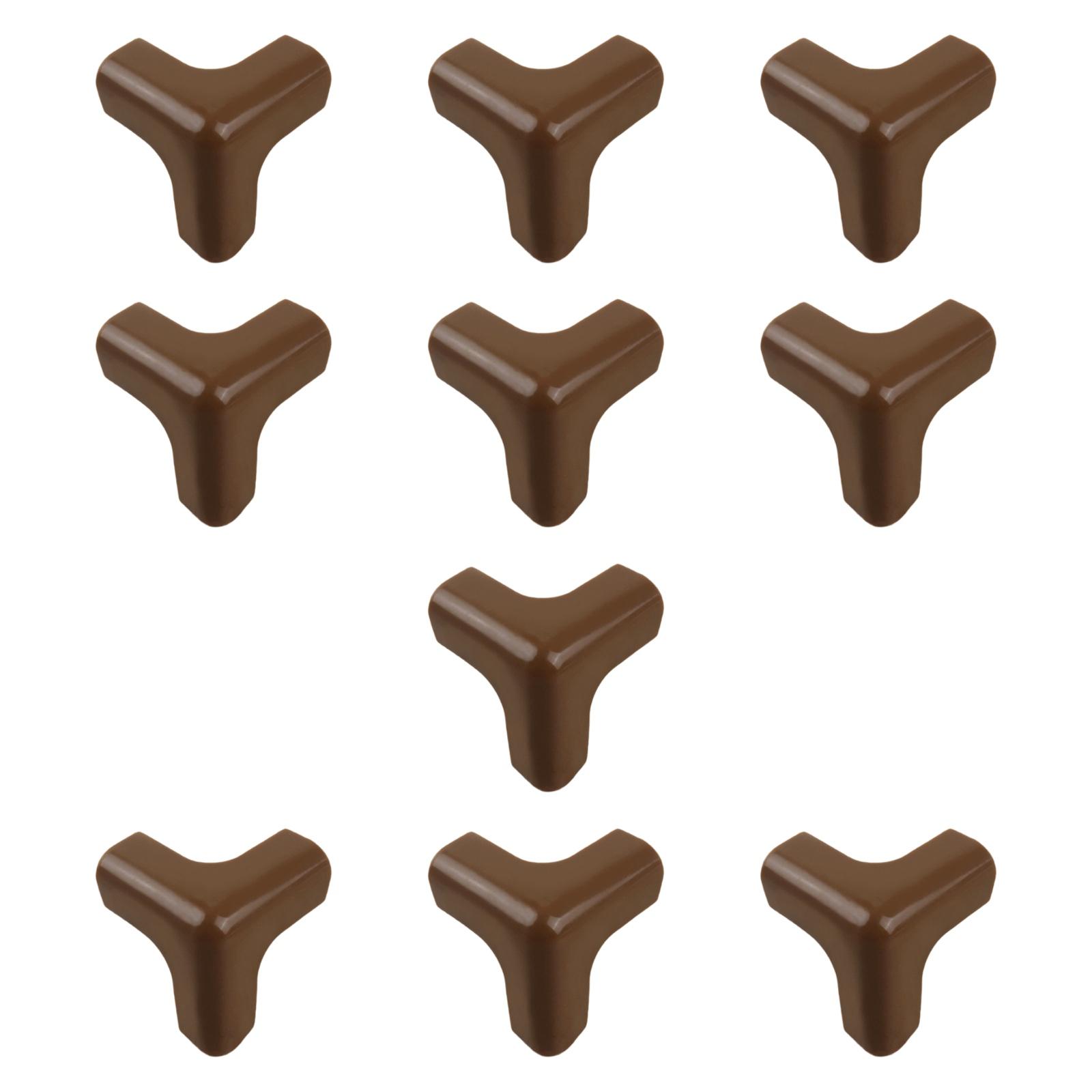 Bothyi - 10 Piezas Protectores De Esquinas Cojines De Esquina Protectores De Bordes Para Escritorio De Oficina Hogar Marrón