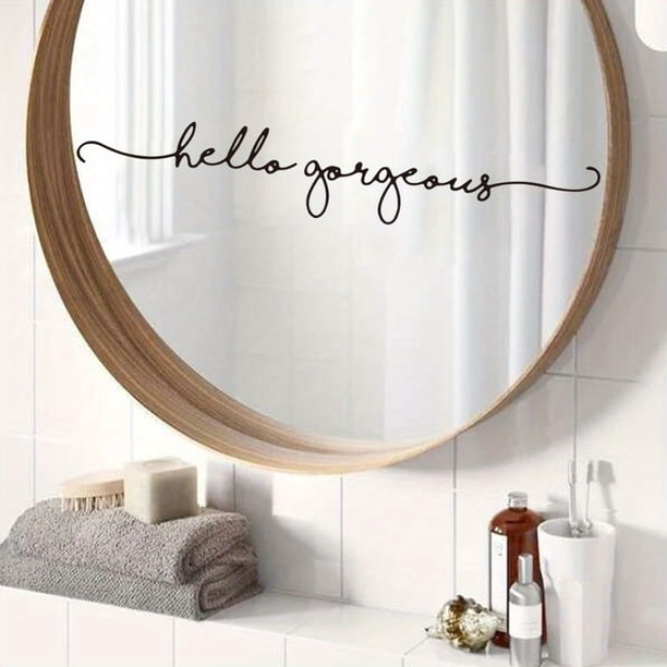 1pc, Mirror Decal, Love Yourself And Love Life Inspirational Quotes Wall Sticker, Bathroom Decor Shower Door Decal, Window Sticker, Bedroom Bathroom Background Wall Decor, Home Decor