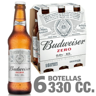 Cerveza Sin Alcohol 0.0° Pack 6 Botella 330 Ml Budweiser