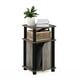 thumbnail image 1 of Mesa Auxiliar Furinno Brahms de 3 Niveles con Puerta, Roble Francés/Negro, 1 of 9