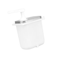 Magideal - Dispensador De Salsas, Dispensador De Jarabe De Café De 2 L, Contenedor Para Condimentos, Jarabes, Ensaladas, Kétchup, Bomba De Jarabe Para Barra De C 2L Blanco
