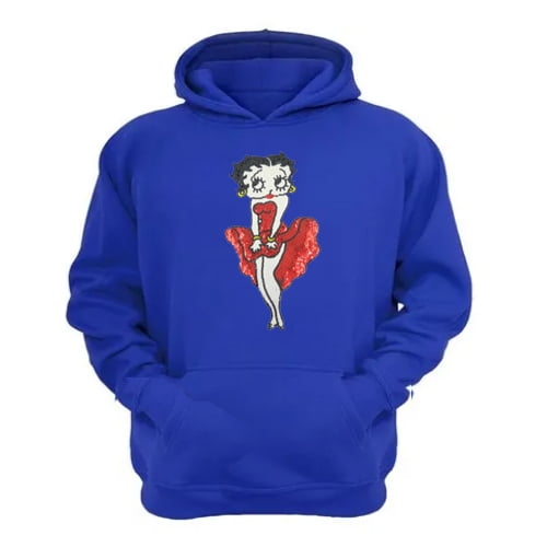 Genérico - Polerón Canguro Betty Boop Azul Talla M Unisex