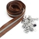 thumbnail image 1 of Bobina de nailon Zipper Leekayer #5, color plateado metalizado, 10 m, con 25 deslizadores, 1 of 8