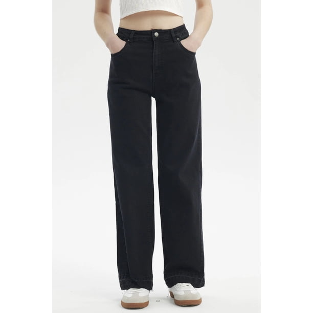 Jeans Mujer Calce Recto Negro - Vll