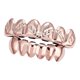 thumbnail image 2 of Parrillas De Dientes Superior/inferior De Hip-hop De 18 Quilates Para Disfraz De Halloween, Cosplay, Oro Rosa, 2 of 5