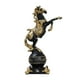 thumbnail image 2 of Adorno De Caballo De Resina Para Oficina, Soporte De TV, Regalo Para Amantes De Los Caballos, Figuras De Caballos, 17,5 X 30,5 X 11 Cm, Negro Y Dorado, 2 of 3
