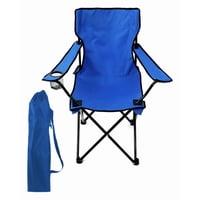 Genérico - Pack De 2 Sillas De Playa O Camping Plegable Con Porta Vaso Azul
