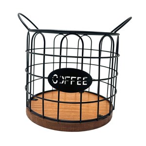 Magideal - Soporte Moderno Para Cápsulas De Café, Decoración De Cesta Para Cápsulas De Café, Accesorios Para Cafetería, Almacenamiento De Cápsulas De Café De Met Negro