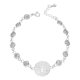 thumbnail image 1 of Pulsera san benito protector plata fina 925 con circones #3, 1 of 3