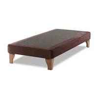 Importclick - Base Elegante Cama Europea 1.5 Plazas 105X190 Cm Chocolate Felpa