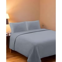 Mylhogar - Sábana De Polar Ultra Suave Máxima Calidez Y Confort Gris 1,5 Plazas