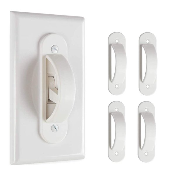 Cubiertas de seguridad infantil para placas de pared Lisol – Pack de 4 unidades blancas