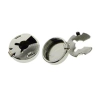 Ioensy - Gemelos Redondos Para Hombre, Fundas Para Botones, Traje De Negocios, 2 Piezas, Regalo Para Hombre, Plata