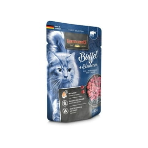 Sachet Leonardo Gatos Adultos Búfalo Y Arándanos 16 Un.